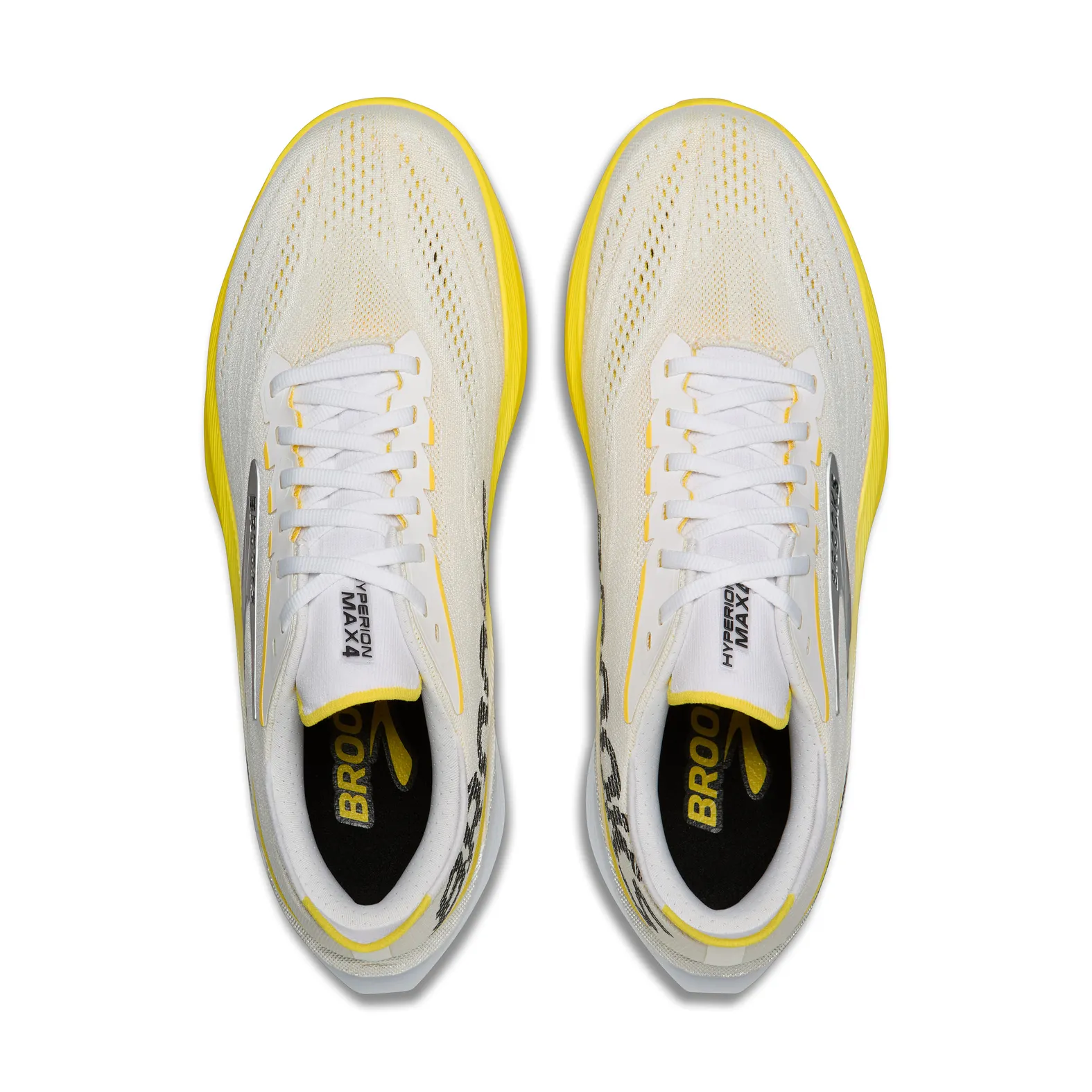 BROOKS Women's Hyperion Max 4 White/Cyber Yellow/Black