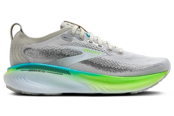 Brooks Men's Adrenaline GTS 25 Oyster/Green Gecko/Blue