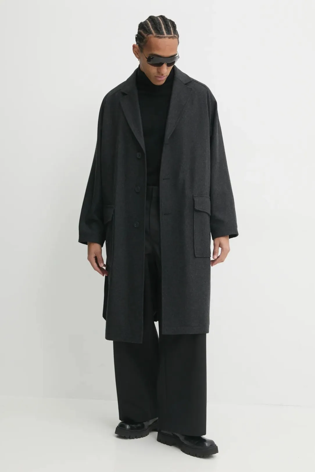 Hugo Boss Wool Trench Coat GREY
