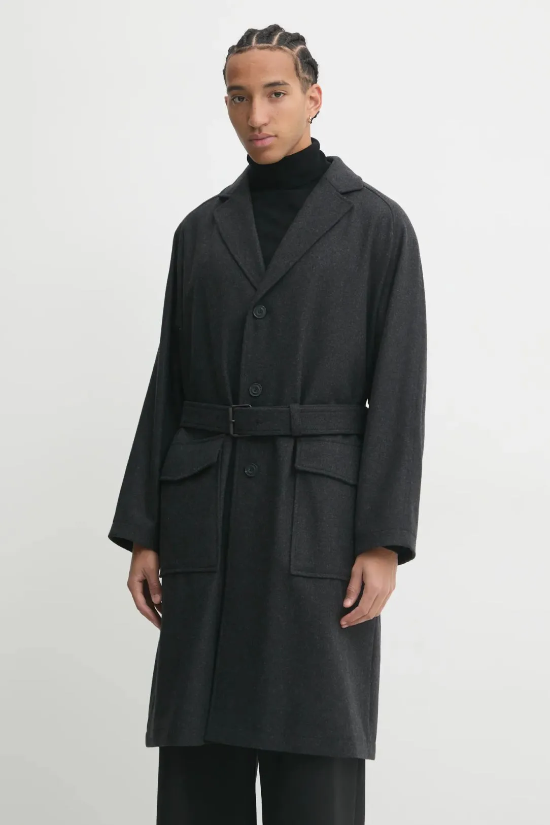 Hugo Boss Wool Trench Coat GREY