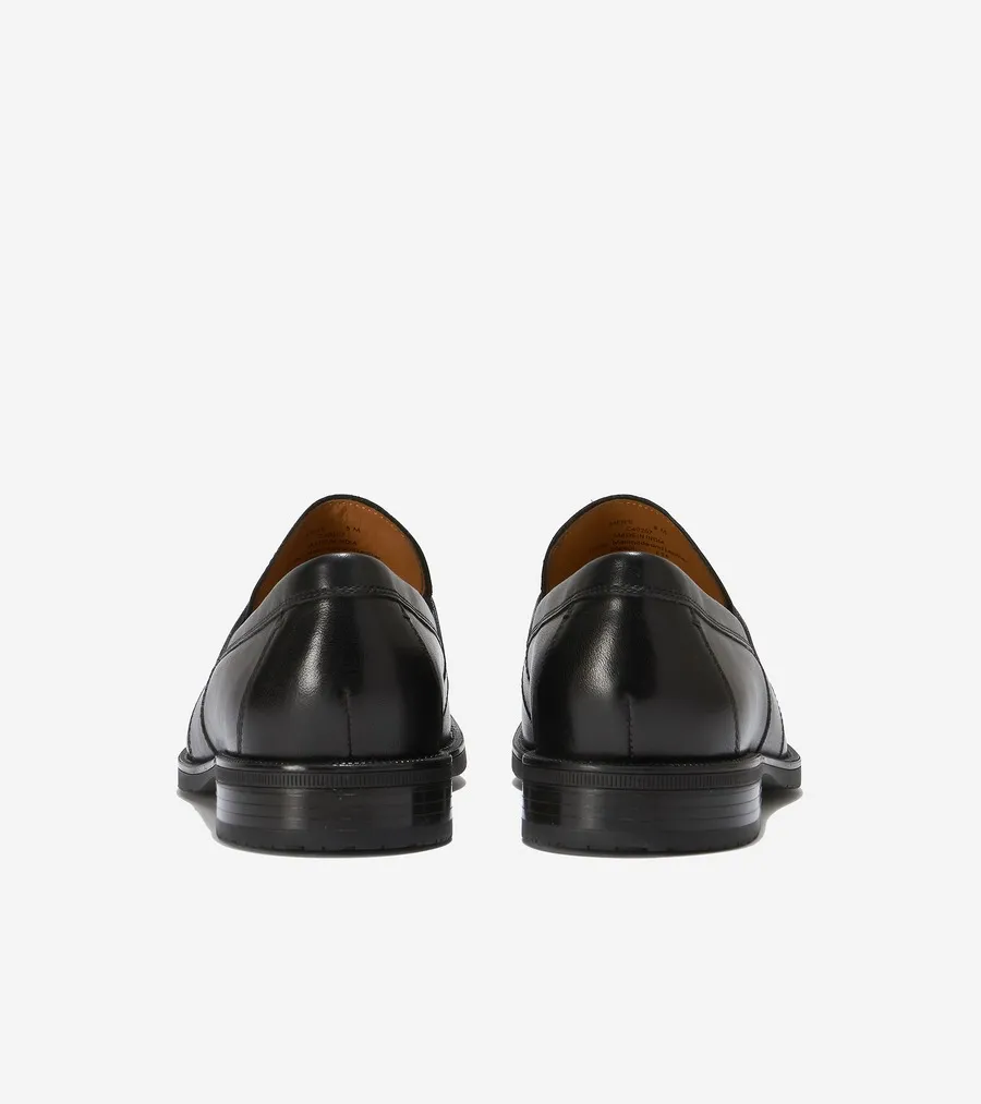 Cole Haan Men\'s Black Leather Bedford Penny Loafers Classic Elegance Shoes COLE HAAN Bedford Penny Loafer Black main image 4