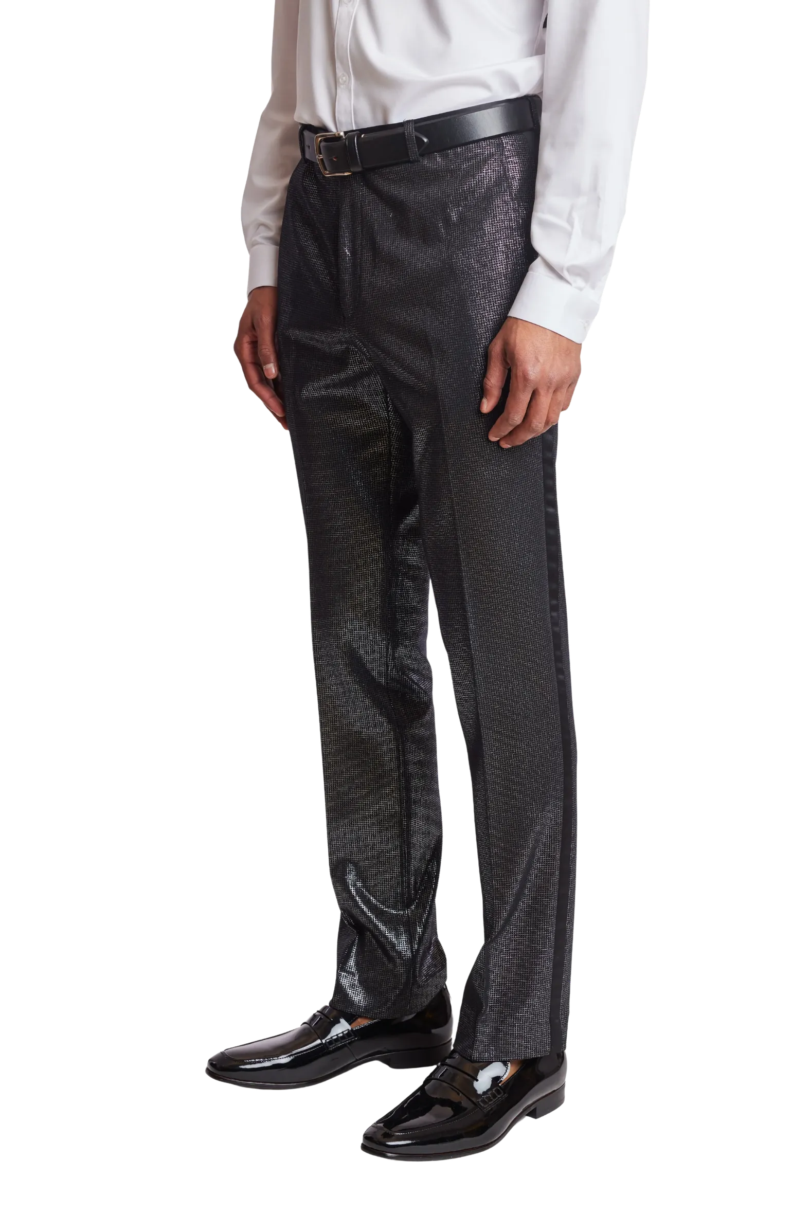 PAISLEY & GRAY Sloane Tuxedo Pants Black/Silver