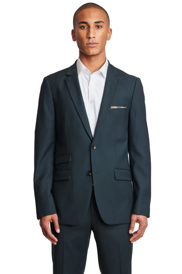PAISLEY & GRAY Dover Notch Jacket - Forest Green Slim Fit