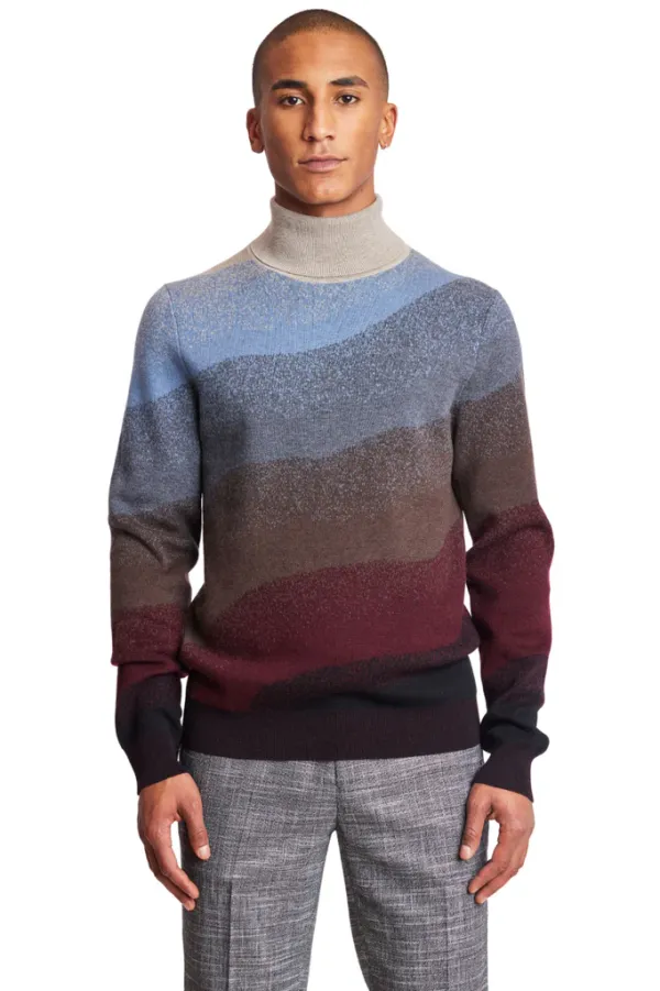 PAISLEY & GRAY Multicolor Turtleneck Midnight Mix