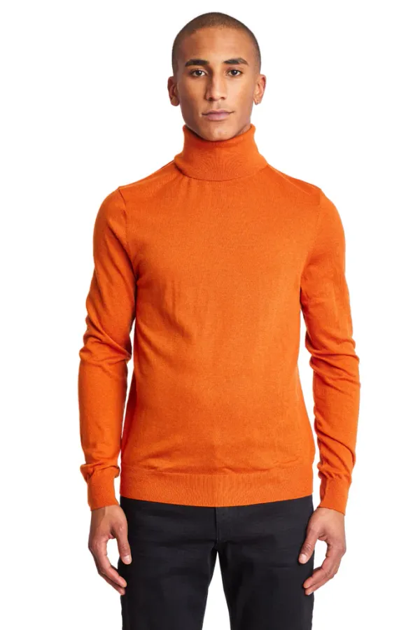 PAISLEY & GRAY Luxe Fine Gauge Turtleneck Marmalade