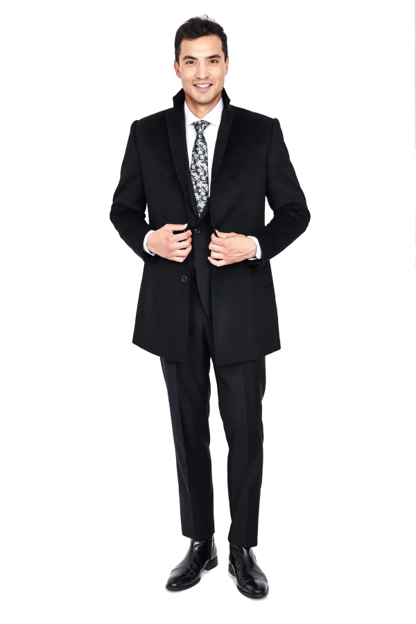 Bresciani Clothing Wool & Cashmere Overcoat - Black BLACK