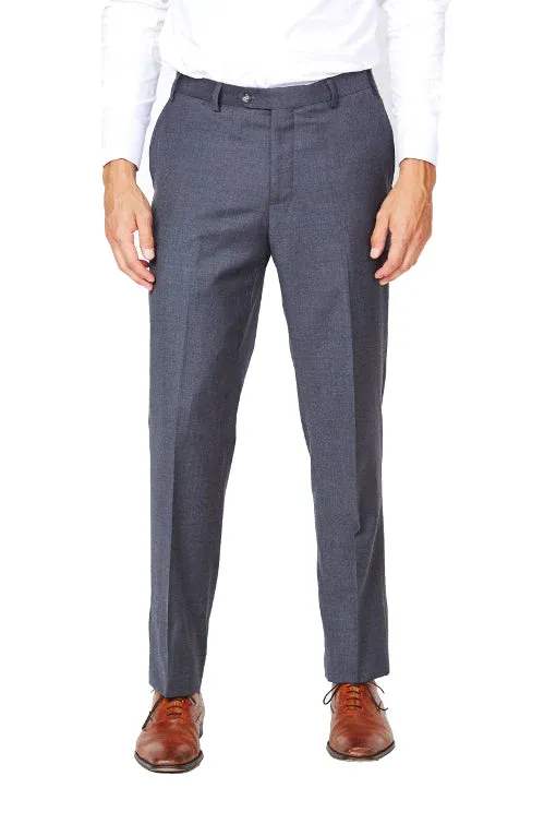 Bresciani Clothing Bresciani Medium Grey 100% Wool Pants MEDIUM GREY