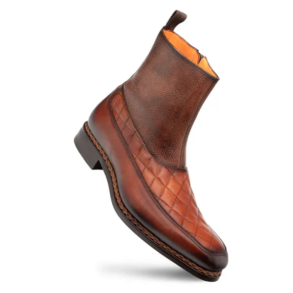 Mezlan Shoes Musico Dress Zip Boot DARK COGNAC