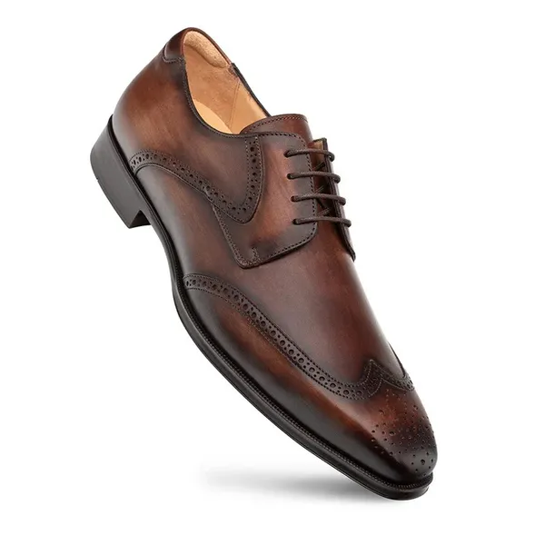 Mezlan Shoes Tasso Wing Tip Derby CHESTNUT