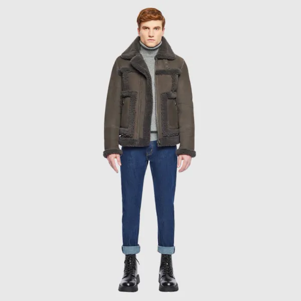 HISO Umberto Shearling Coat Cappuccino
