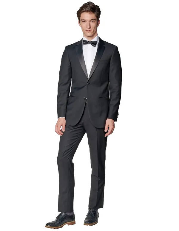 Bresciani Clothing Notch Tuxedo- Black BLACK