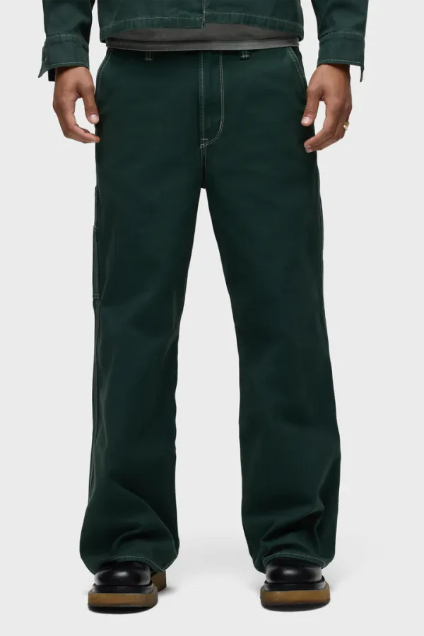 Hudson Jeans Luca Wide Leg Carpenter Jean smoke pine