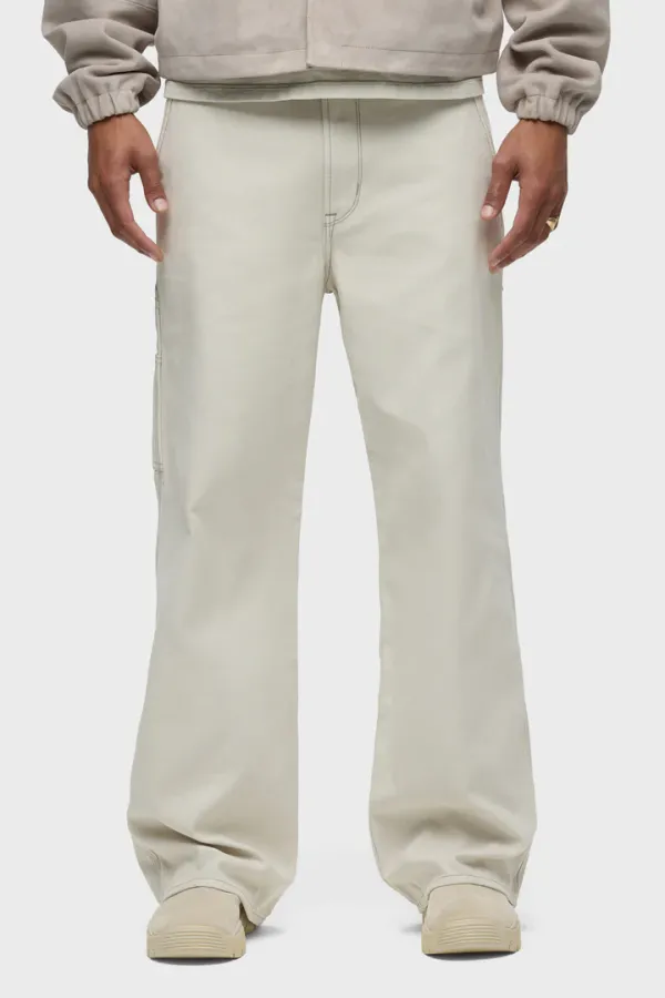 Hudson Jeans Luca Wide Leg Carpenter Jean SILVER