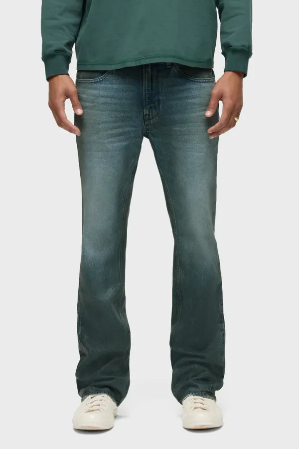Hudson Jeans Walker Kick Flare Jean coated pine