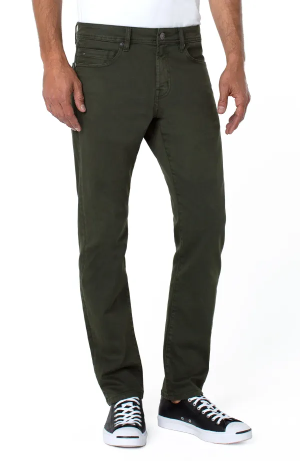 LIVERPOOL JEAN CO Kingston Modern Straight Colored Denim- Pine Green Pine Green