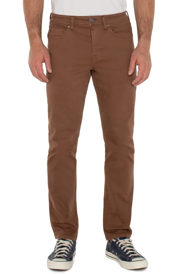 LIVERPOOL JEAN CO Kingston Modern Straight Colored Denim- Nutmeg NUTMEG