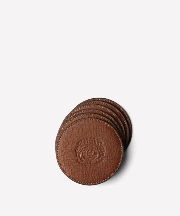 Ghurka Coaster Set CHESTNUT