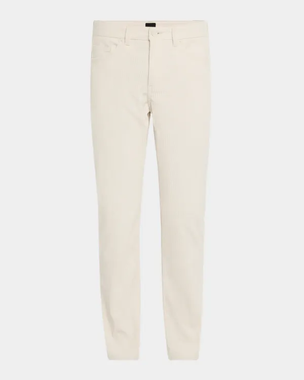 Hugo Boss Men's Deleware Corduroy 5-Pocket Pants WHITE