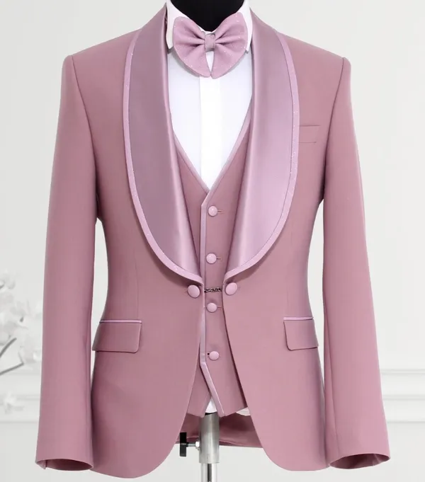 Masculini Formal Wear Masculini Pink Shawl Tuxedo PINK