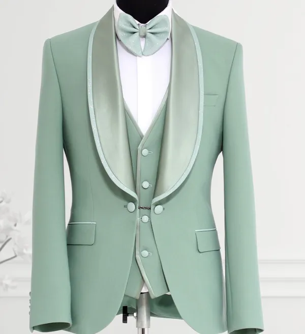 Masculini Formal Wear Sage Shawl Tuxedo SAGE
