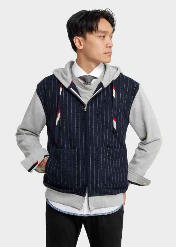 Stock Collection Chase Zip Hoodie grey/blue