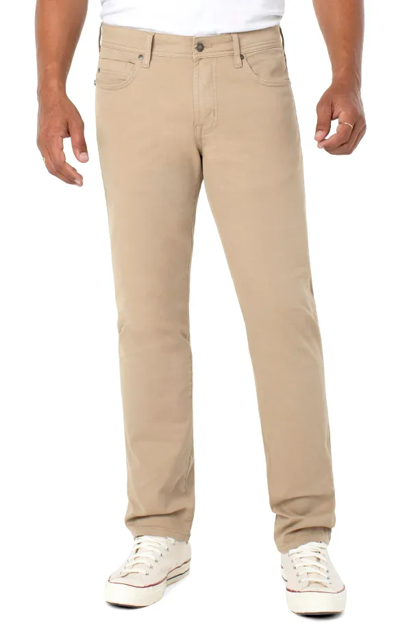 LIVERPOOL JEAN CO Kingston Modern Straight Peached Colored Twill KHAKI