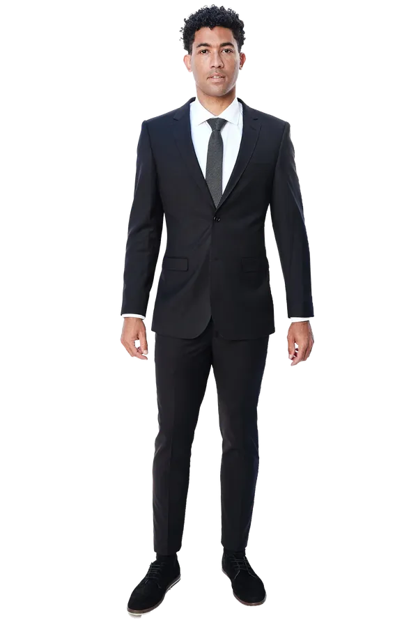 Bresciani Clothing Stretch Sportcoat- Black BLACK