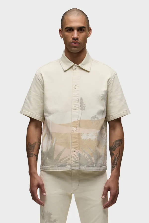 Hudson Jeans Camp Shirt natural desert