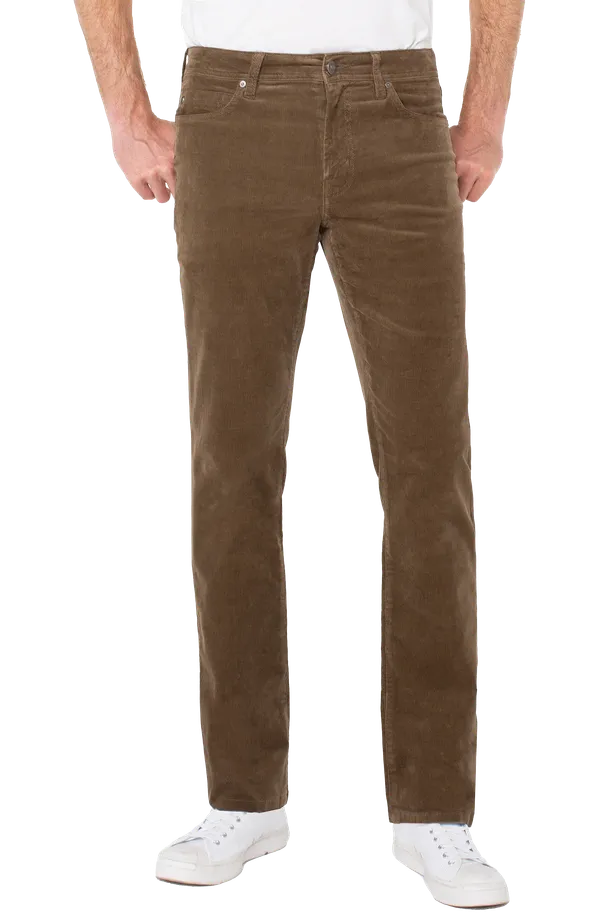 LIVERPOOL JEAN CO Kingston Modern Straight Corduroy- Tobacco TOBACCO