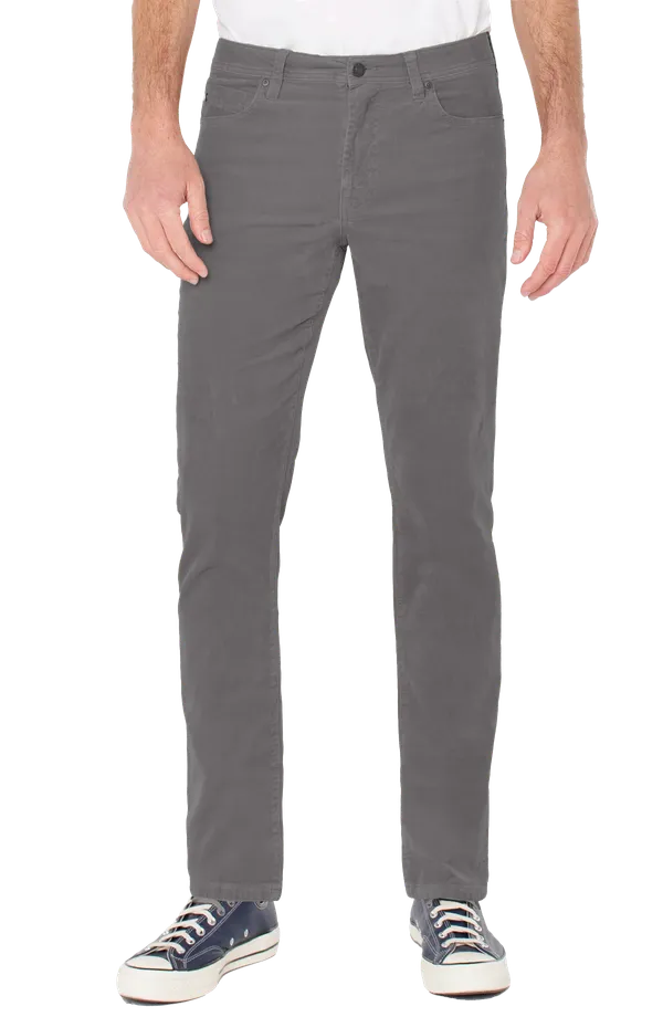 LIVERPOOL JEAN CO Kingston Modern Straight Corduroy- Gray GRAY
