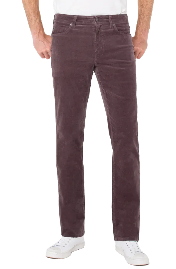 LIVERPOOL JEAN CO Kingston Modern Straight Corduroy- Deep Earth DEEP EARTH