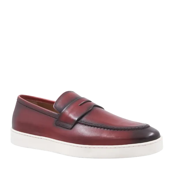 Bruno Magli Shoes Prato Slip-On Loafer - Wine