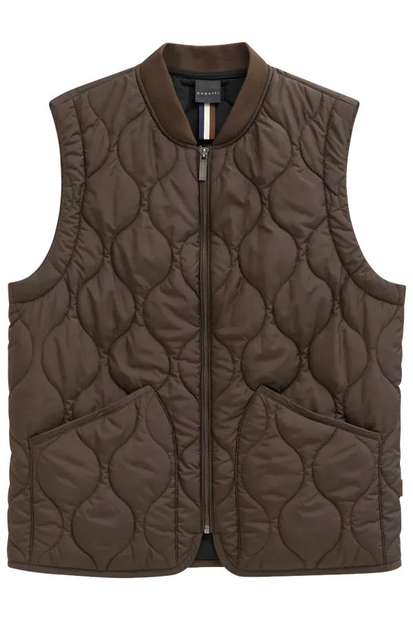 Bugatti Clothing Quilted Vest Brown