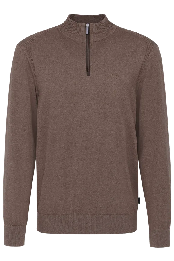 Bugatti Clothing Cashmere Blend Zip Sweater - Brown