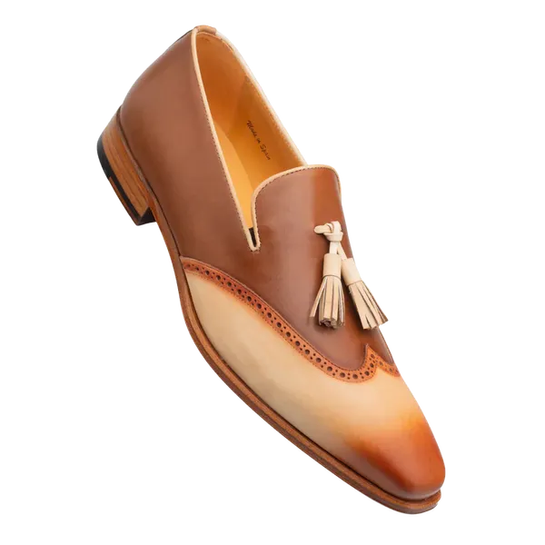 Mezlan Shoes Jucar Tassel Loafer Bone/Choc