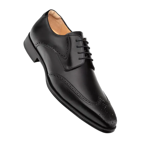 Mezlan Shoes Tasso Wing Tip Derby BLACK