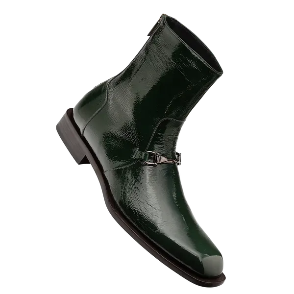 Mezlan Shoes Buscemi Hi-Shine Ornament Boot Green
