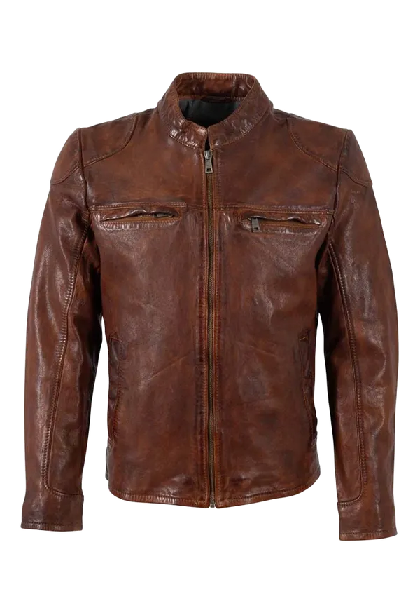 Mauritius Leather Chopa Leather Jacket Brown