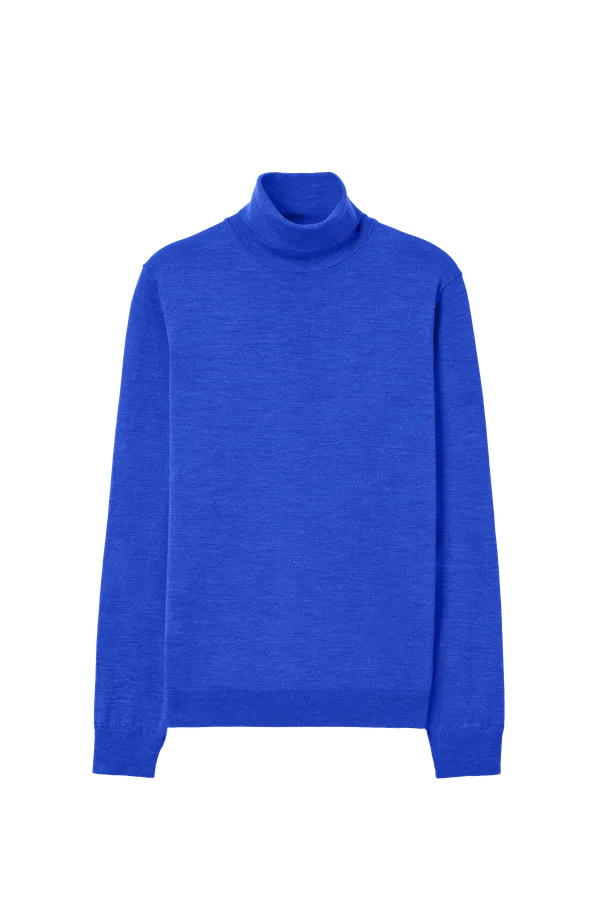 Gionfriddo Made in Italy Italian Merino Blend Rollneck- Cobalt COBALT