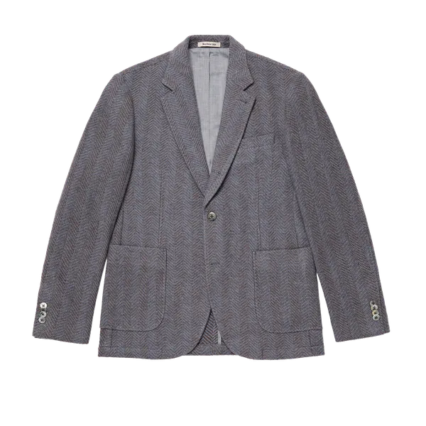 Richard Choi Cashmere Knit Blazer Blue/Brown