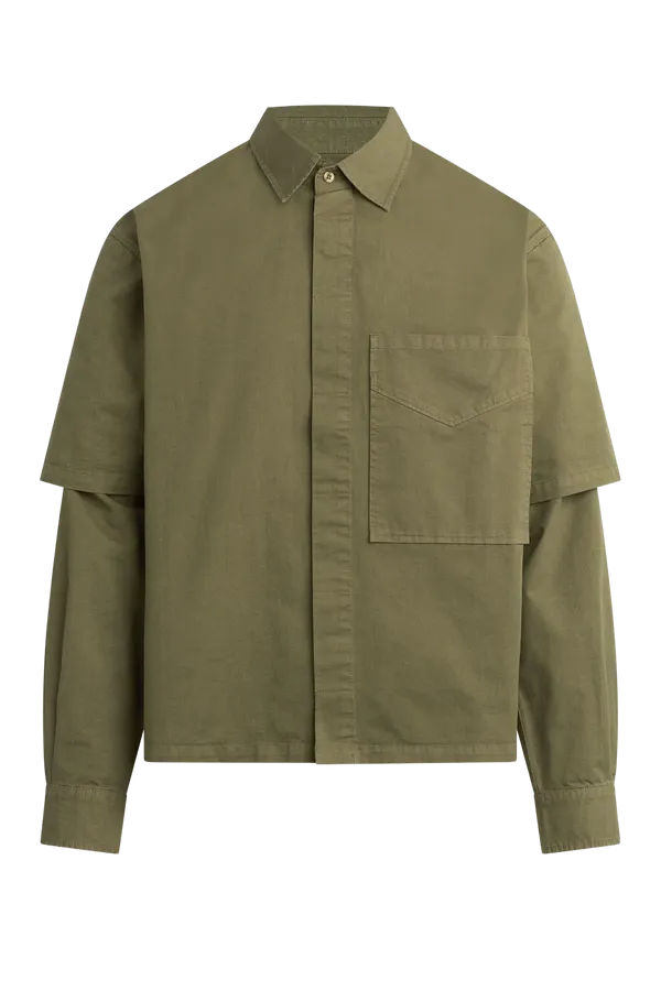 Hudson Jeans Rex Layered Shirt Green
