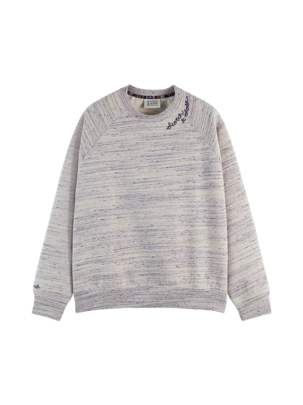 Scotch & Soda Space Yarn Embroidered Sweatshirt Purple