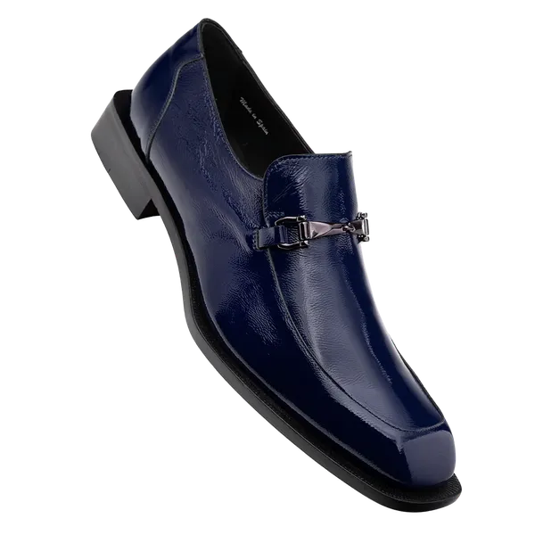 Mezlan Shoes Accola Textured Slip on Dark Blue