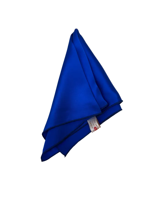 CARROT & GIBBS Silk Pocket Square - Royal Blue