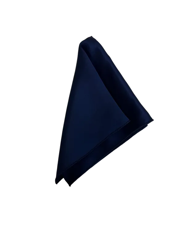 CARROT & GIBBS Silk Pocket Square - Navy