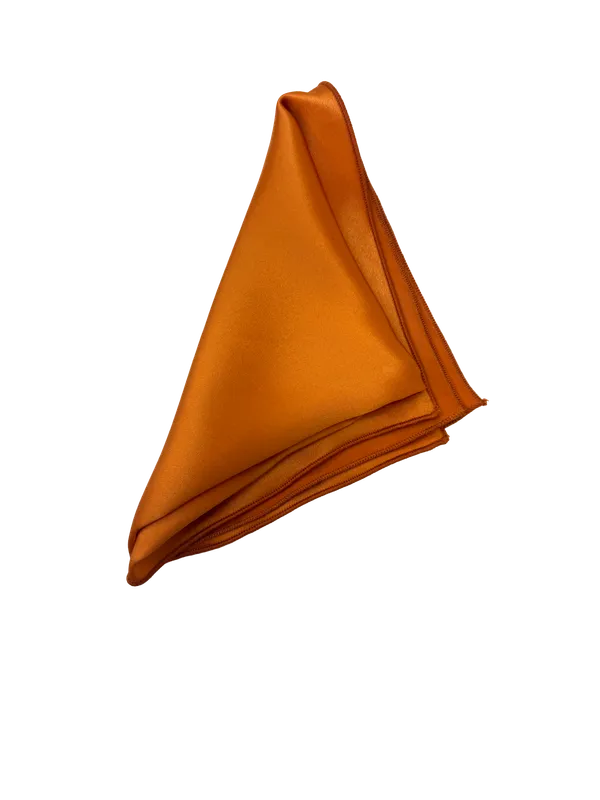 CARROT & GIBBS Silk Pocket Square - Orange