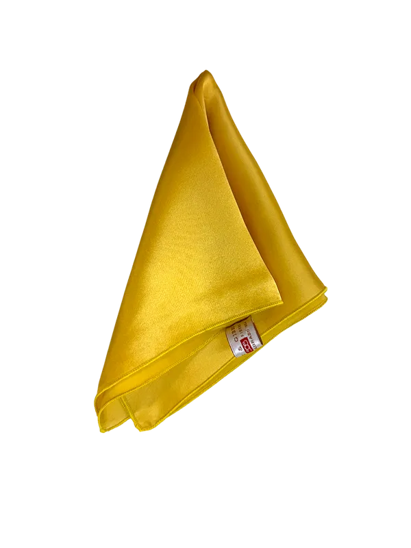 CARROT & GIBBS Silk Pocket Square - Yellow