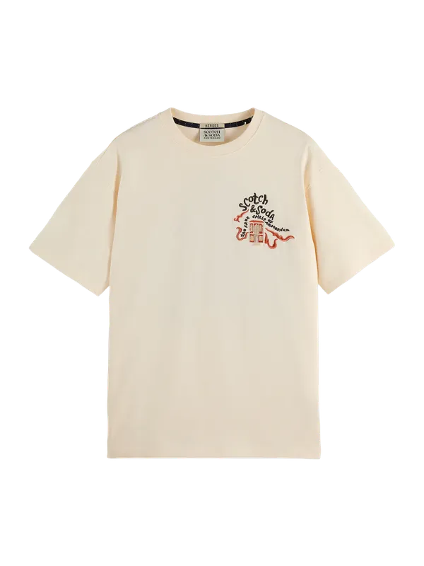 Scotch & Soda 40th Anniversary Embroidery T-Shirt Light Beige