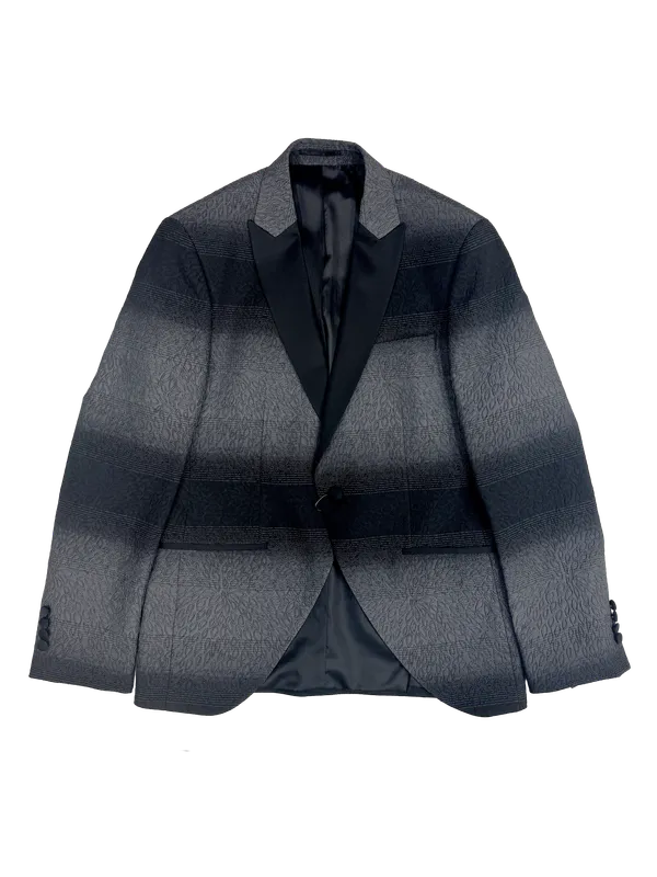 Masculini Embellished 3-Piece Tuxedo - Black/Grey BLACK