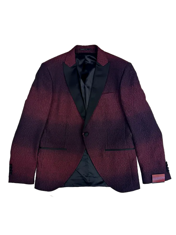 Masculini Embellished 3-Piece Tuxedo - Burgundy